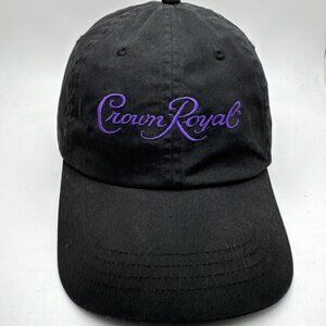 Toppers Crown Royal Baseball Dad Hat Cap Black Purple Embroidered Adjustable